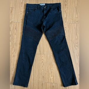 MENS GENUINE BIKER MOTO JEANS 36